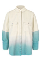 قميص سجفونيكس بتصميم جاكيت دنيم مصبوغ بألوان متدرجة